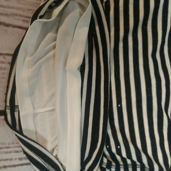 Express Black and White Sequined Dress. Size XS - Picture 3 of 5